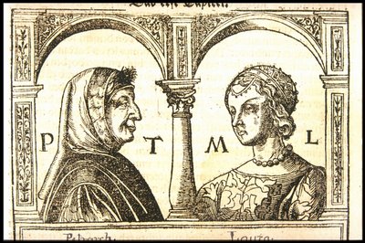 Petrarch och Laura, ca 1545. av Hans Burgkmair the Elder