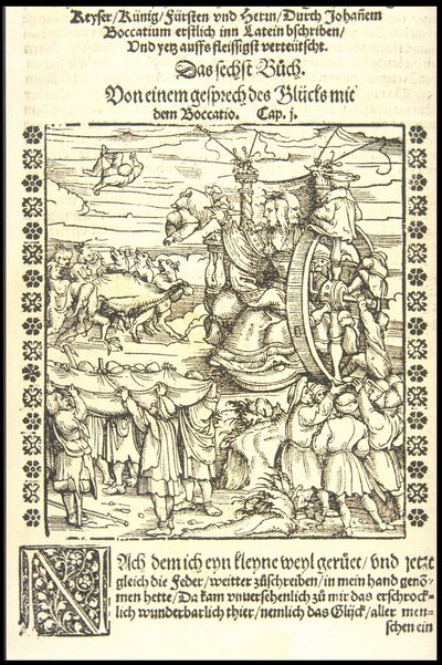 The Wheel of Fortune, ca 1545. av Hans Burgkmair the Elder