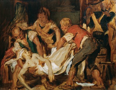 Återhämtning av kroppen av Jean-Paul Marat av Hans Canon