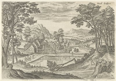 Utsikt över Bosvoorde Hooch bootffort (titel på objekt) Sevärdheter från Brysselområdet (serietitel) av Hans Collaert (I)