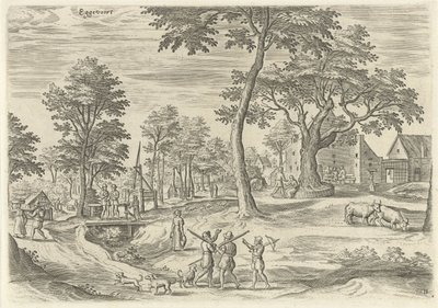 Utsikt över Eggevoort Eggevoort (titel på objekt) Sevärdheter från Brysselområdet (serietitel) av Hans Collaert (I)