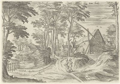 Utsikt över Etterbeek Etter beecke (titel på objekt) Ansikten från Bryssels omgivningar (serietitel) av Hans Collaert (I)