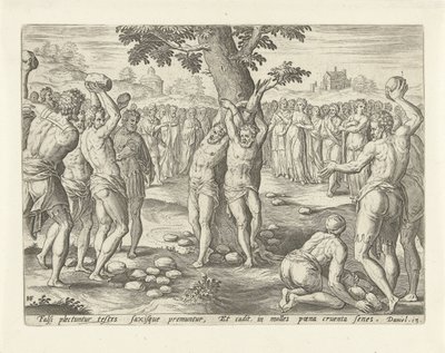Stening av de äldre The Story of Susanna (serietitel) av Hans Collaert (I)