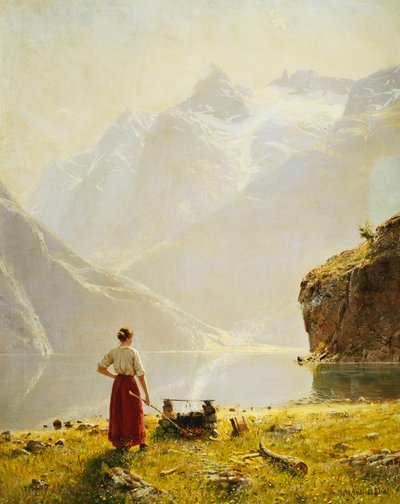 En sommardag på en norsk fjord av Hans Dahl