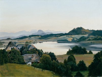 Kärntens landskap (Kraigersjön med Ulrichsberg) av Hans Frank