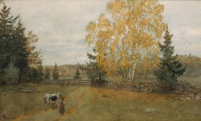 Solnedgång av Hans Gude