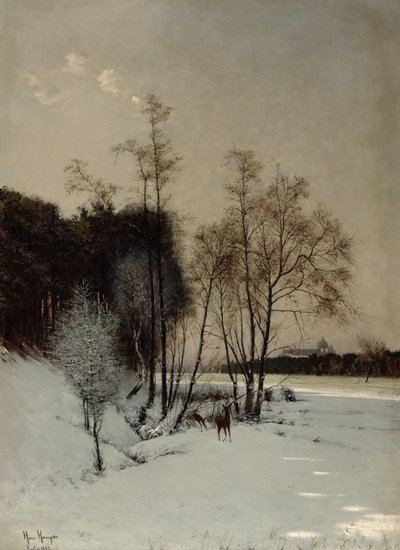 En vintervy i Posen, 1887 av Hans Hampke