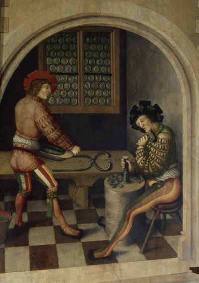 Detalj från Gruvlandskap, 1521 av Hans Hesse