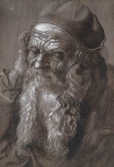 En gammal man i åldern 93: St Jerome (pensel och bläck) av Hans Hoffmann