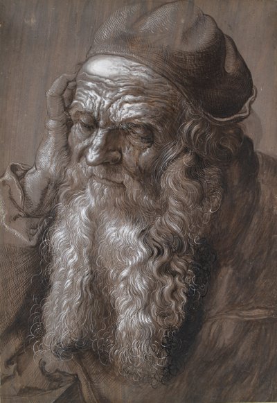 En gammal man i åldern 93 St Jerome, sent 1500-tal av Hans Hoffmann