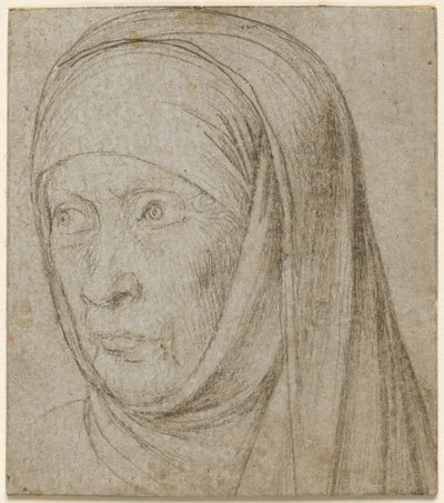 Chef för en gammal kvinna, ca. 1500. av Hans Holbein