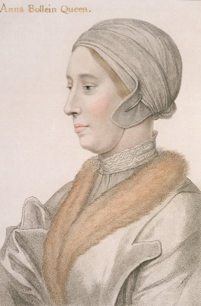 Anne Boleyn (1507-36) graverad av Francesco Bartolozzi (1727-1815) av Hans Holbein der Jüngere