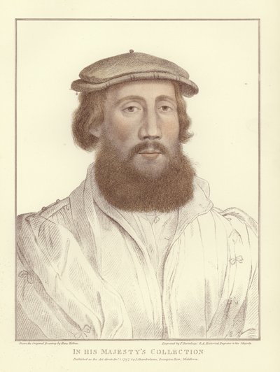 Anonym man (akvatint) av Hans Holbein der Jüngere