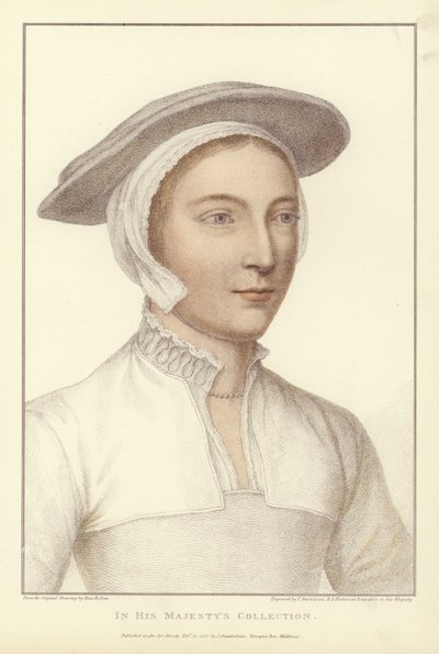 Anonym kvinna (akvatint) av Hans Holbein der Jüngere