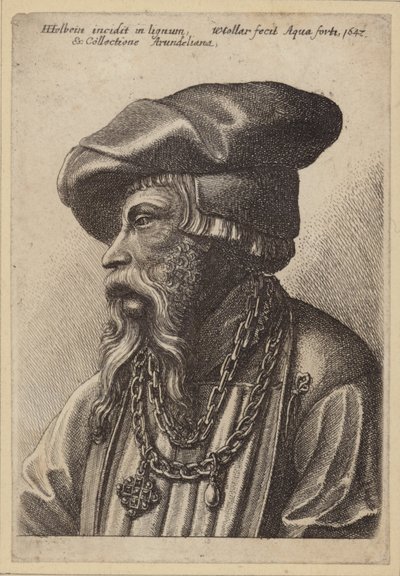 Skäggig man med kedja halsband av Hans Holbein der Jüngere