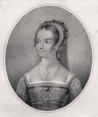 Catherine Parr, graverad av Bocquet, från 