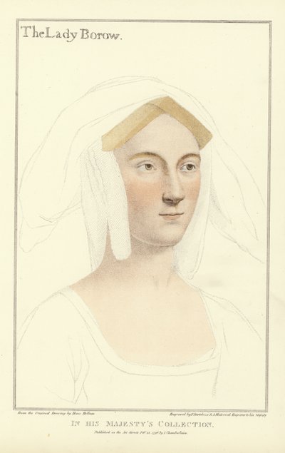 Catherine, The Lady Borough (akvatint) av Hans Holbein der Jüngere