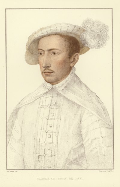 Claude XVII, greve av Laval (akvatint) av Hans Holbein der Jüngere