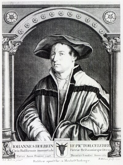 Hans Holbein den yngre, graverad av Bartholomaus Huebner, 1790 av Hans Holbein der Jüngere