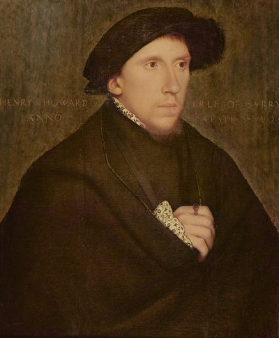 Henry Howard, Earl o Surrey, c.1542 (suauu ma le vevela i luga o le laulau)swed av Hans Holbein der Jüngere