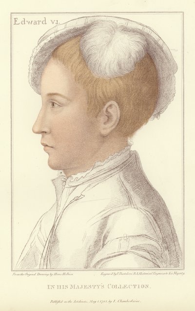Kung Edvard VI av England och Irland (akvatint) av Hans Holbein der Jüngere