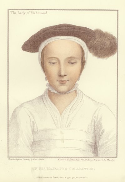 Mary FitzRoy, hertiginna av Richmond och Somerset (akvatint) av Hans Holbein der Jüngere