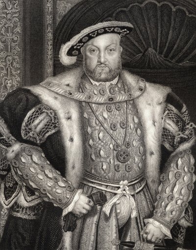 Porträtt av kung Henrik VIII (1491-1547) från "Lodge