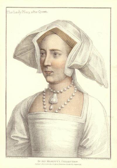 Queen Mary I av England och Irland (akvatint) av Hans Holbein der Jüngere