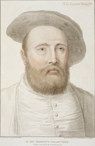 Sir George Carew (f.c.1514) graverad av Francesco Bartolozzi (1727-1815), 1795 av Hans Holbein der Jüngere