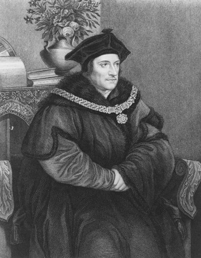 Sir Thomas More (1477-1535) (gravyr) av Hans Holbein der Jüngere