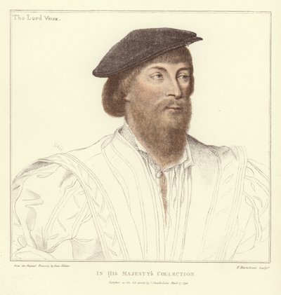 Thomas Vaux, 2:a baron Vaux av Harrowden (akvatint) av Hans Holbein der Jüngere