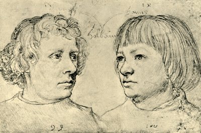 Ambrosius och Hans, konstnärernas söner, 1511, 1943. av Hans Holbein the Elder