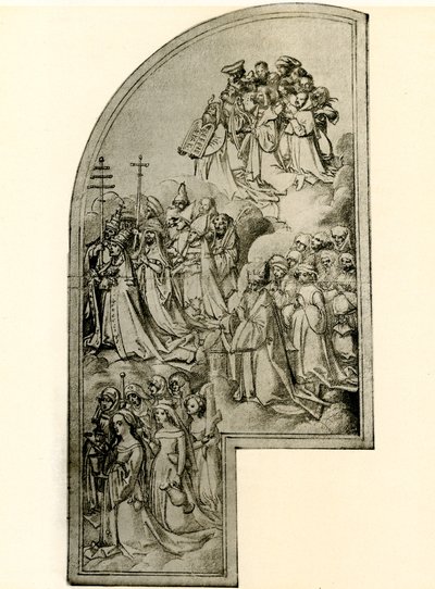 Design för en altartavla som föreställer helgon av Hans Holbein the Elder