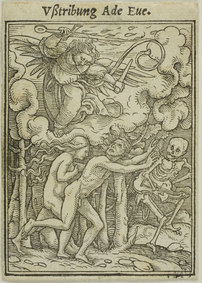 Adam och Eva fördrivna ur paradiset av Hans Holbein the Younger