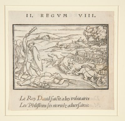 David betvingar sina fiender (recto); David och Uria (verso) av Hans Holbein der Jüngere