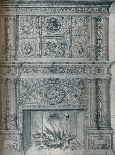 Ritning av skorstensstycke, c1537 av Hans Holbein der Jüngere
