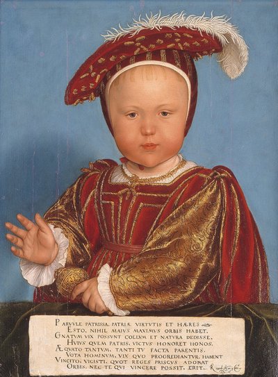 Edward, prins av Wales, senare kung Edvard VI av Hans Holbein the Younger