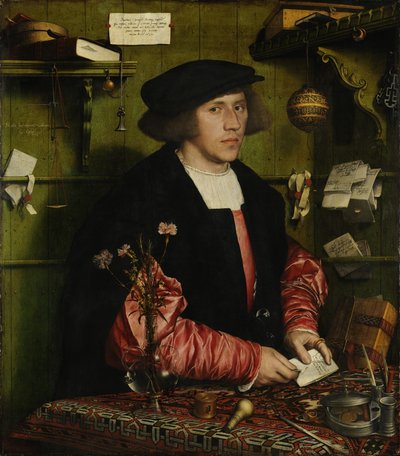 Tyska: Der Kaufmann Georg Gisze Köpmannen Georg Gisze av Hans Holbein the Younger