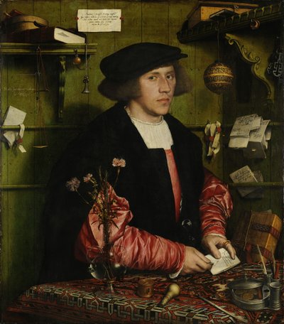 Tyska: Der Kaufmann Georg Gisze Köpmannen Georg Gisze av Hans Holbein the Younger