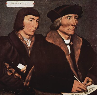 Tyska: Thomas Godsalve (1481-1542) und sein Sohn Sir John (etwa 1510-1556) Porträtt av Thomas Godsalve och hans son John av Hans Holbein the Younger