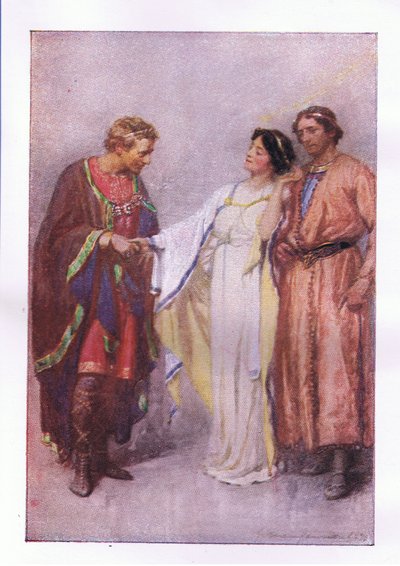 Hur säger du? Min fånge eller min gäst? (The Winters Tale), från The Complete Works of Shakespeare publicerad av George Harrap & Co Ltd, 1920-talet av Hans Holbein der Jüngere