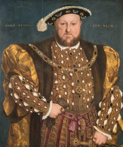 Italienska: Porträtt av Henrik VIII av England Porträtt av Henrik VIII av England av Hans Holbein the Younger