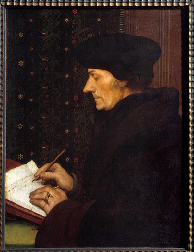 Porträtt av Erasmus av Rotterdam (Desiderius Erasmus Rotterdamus av Hans Holbein der Jüngere