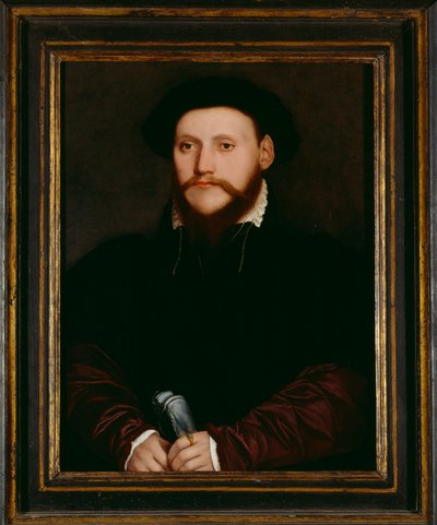 Porträtt av en okänd man (olja på duk) av Hans Holbein der Jüngere