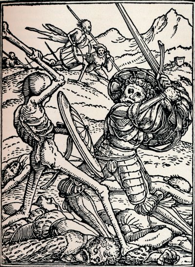 Riddaren och döden, 1538, 1917 av Hans Holbein der Jüngere