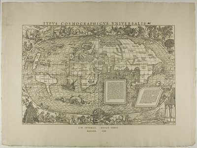 Typ Cosmographicus Universalis, Sim. Grynaeus, Novus Orbis, Basileae 1532 av Hans Holbein the Younger