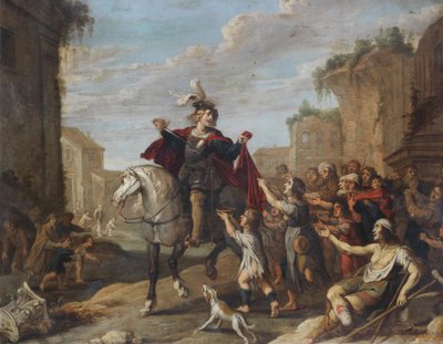 Sankt Martin delar på sin mantel av Hans Jordaens III