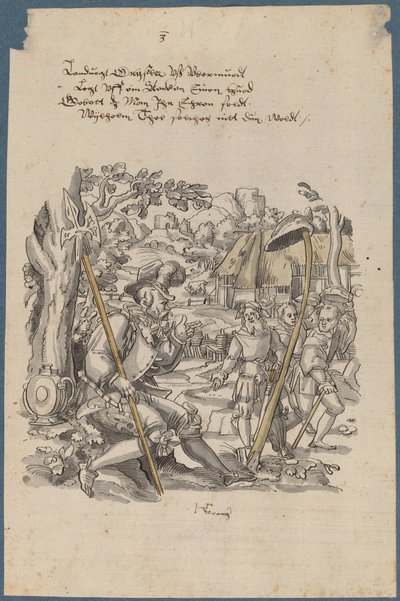 William Tell vägrar att hedra guvernör Gesslers hatt av Hans Kaspar Lang the Elder