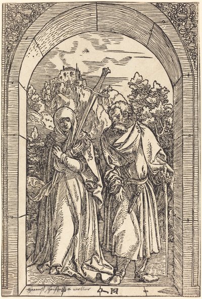 Mater Dolorosa och Saint Joseph av Hans Leonard Schaufelein