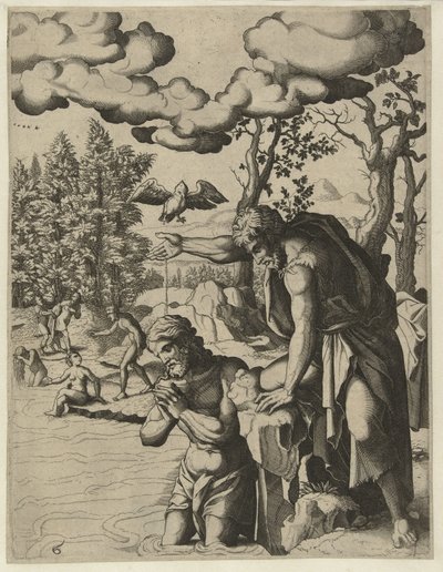 Kristi dop The Life of John the Baptist (serietitel) av Hans Liefrinck (I) (attributed to)